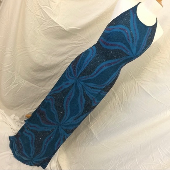 Vintage 90s Y2K 100% Silk Beaded Dress Slip Dress Backless Mermaid Prom Maxi - Picture 9 of 17